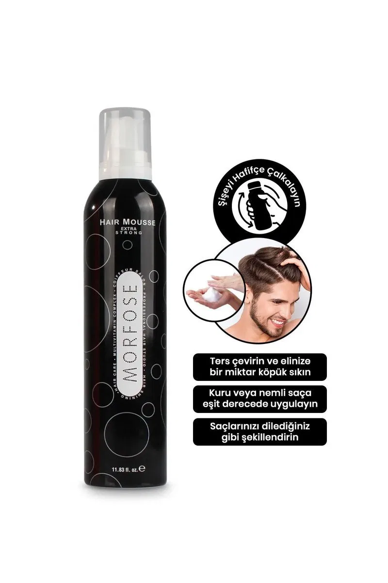 Extra Strong Saç Köpük 350 ML - Ekstra Güçlü Tutuş - mrfs görsel 3