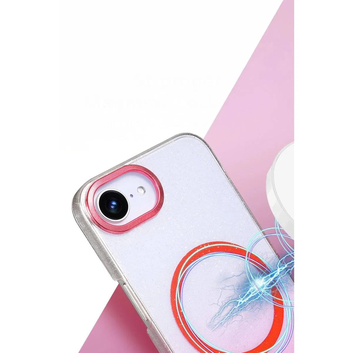 Apple İphone 16e Glossy Magsafe Kapak - Pembe görsel 2