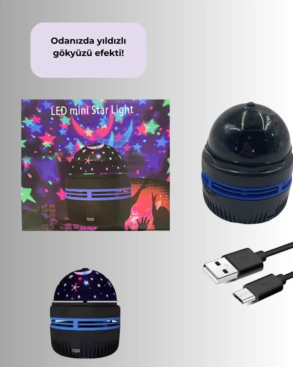 Galaxy Projektörlü Gece Lambası görsel 3