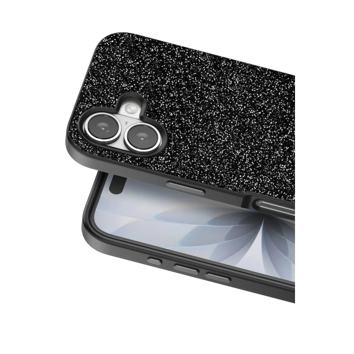 Onegif Apple İphone 17 Bright Simli Kapak - Siyah görsel 2