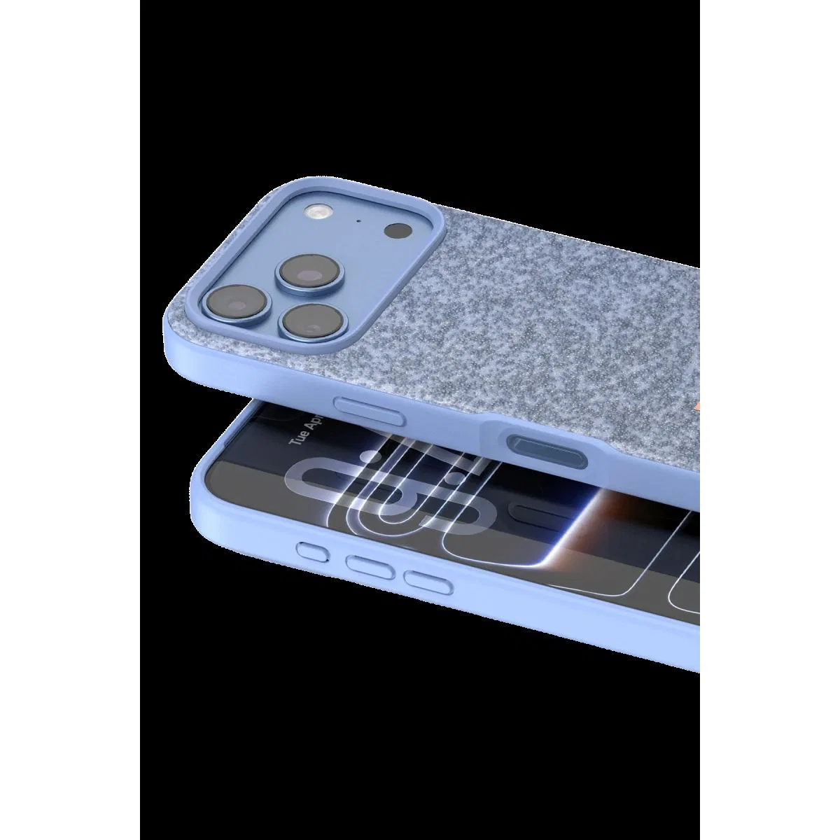 Onegif Apple İphone 18 Pro Max Bright Simli Kapak - Mavi görsel 2