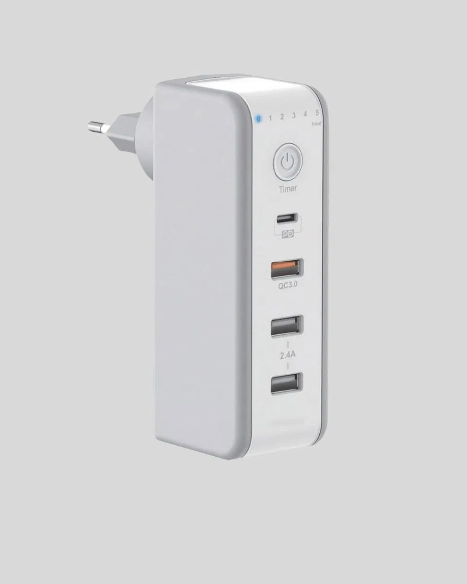 Zaman Kontrollü Şarj Cihazı 30w Hızlı Şarj Ve Çoklu Usb Çıkışı Yeni Nesil görsel 4