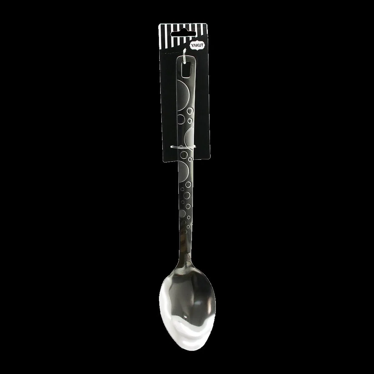 Çelik Servis Kaşık 36 cm Desenli görsel 2
