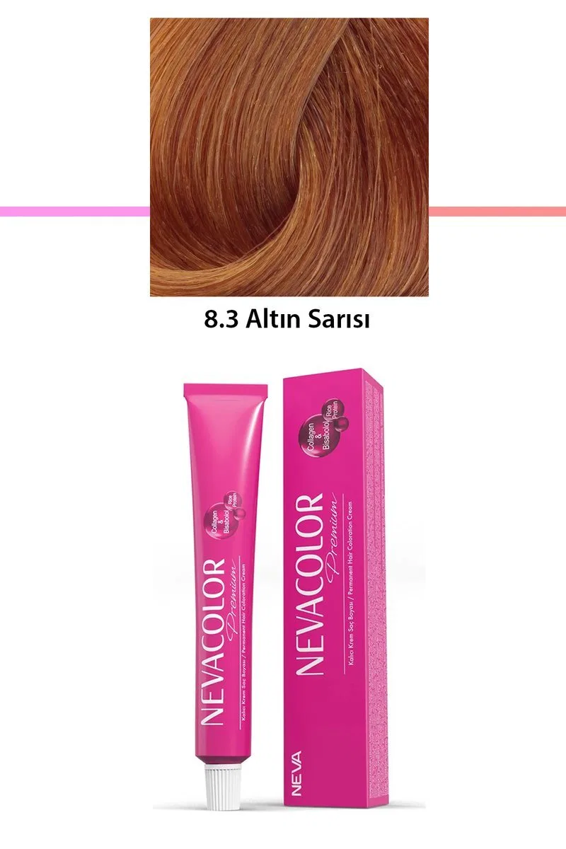 Premium 8. 3 Altın Sarısı - Kalıcı Krem Saç Boyası 50 g Tüp