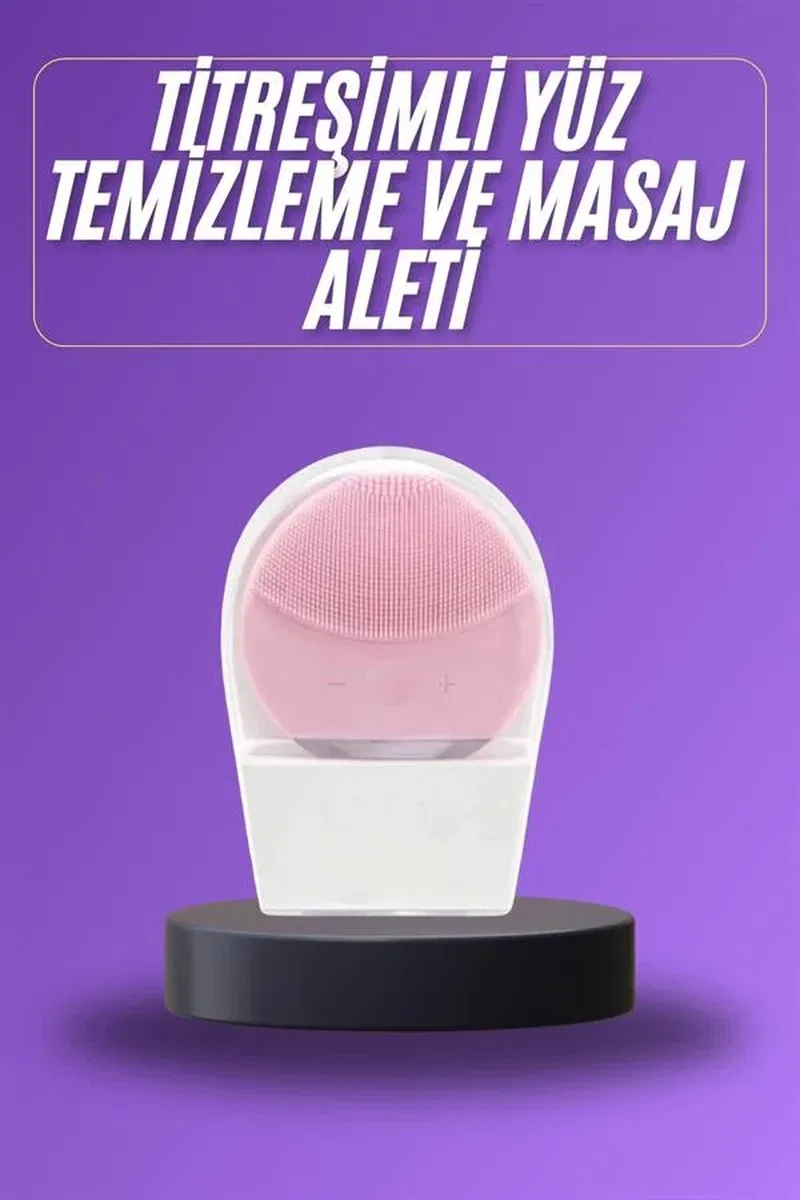 Titreşimli Yüz Masaj Aleti Titreşimli Makyaj Temizleme Cihazı görsel 2