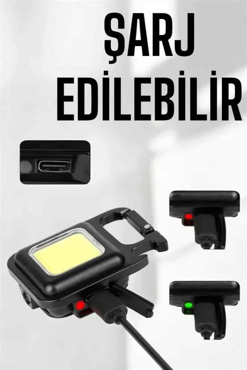 Kamp Işığı Çok Fonksiyonlu Taşınabilir Anahtarlık Kapak Açma Manyetik Özelliği görsel 5