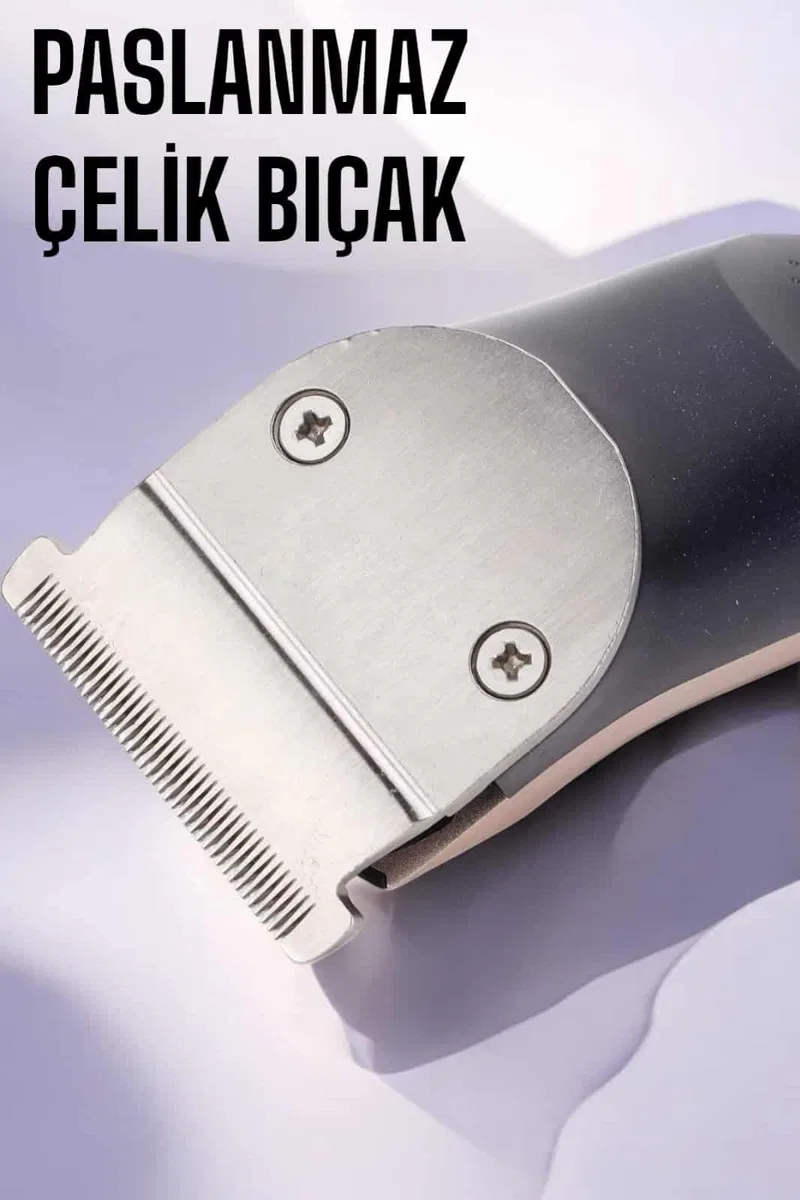 Paslanmaz Çelik Bıçaklı Hassas Çelik Bıçaklı Tıraş Makinesi görsel 2