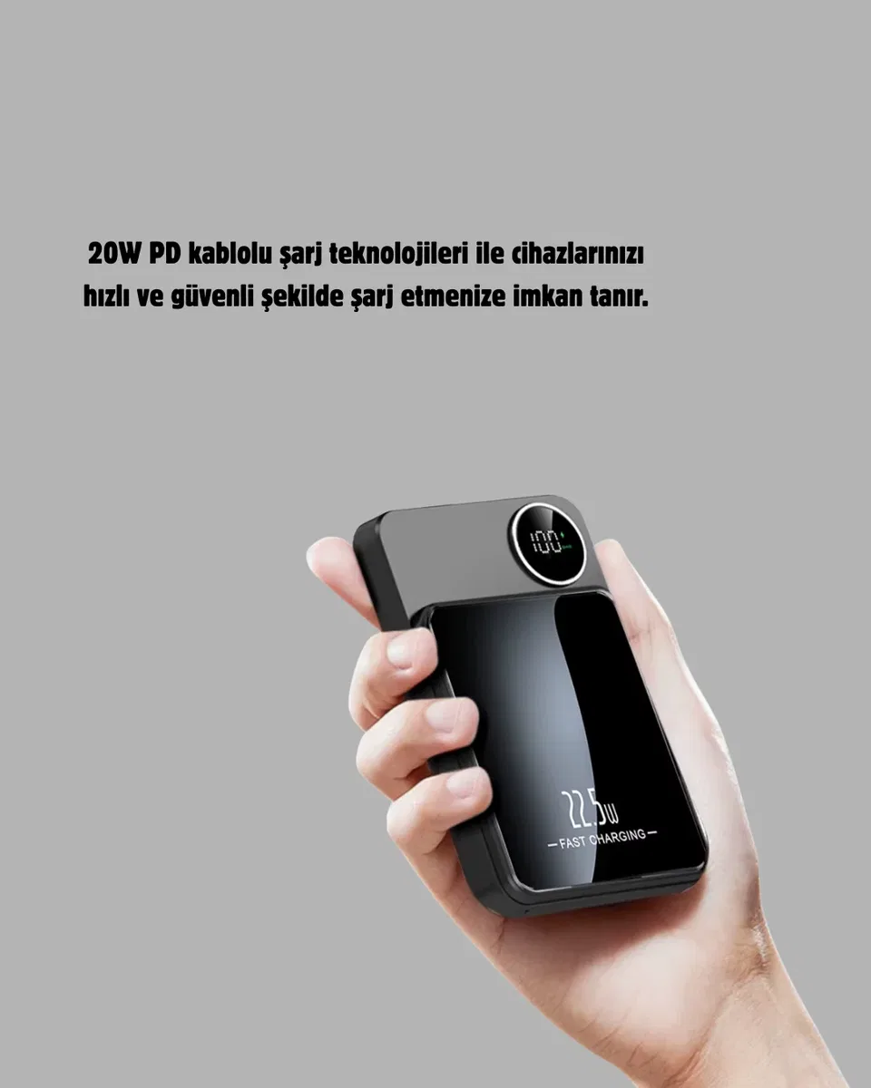 MagSafe Uyumlu Powerbank 20W PD 15W görsel 3