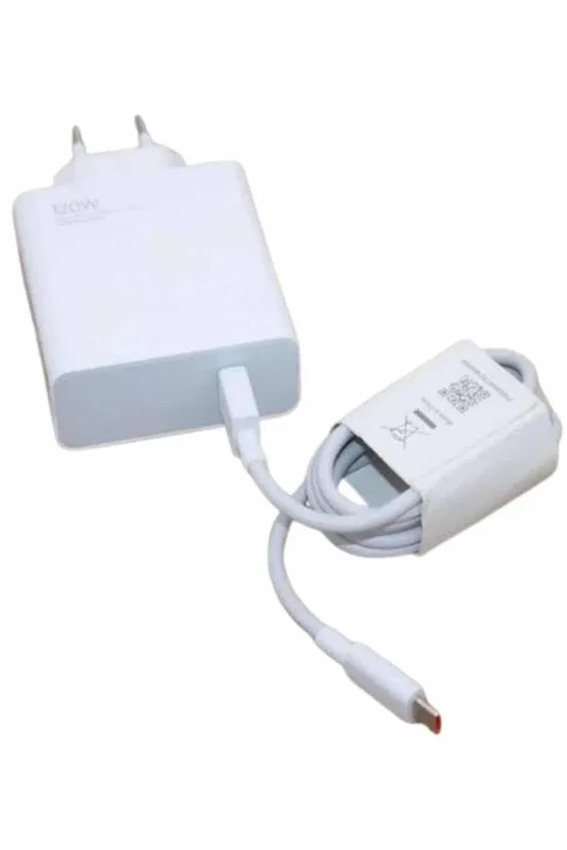 120W Şarj Aleti Hızlı Çift Turbo Şarj Aleti Seti Beyaz görsel 3