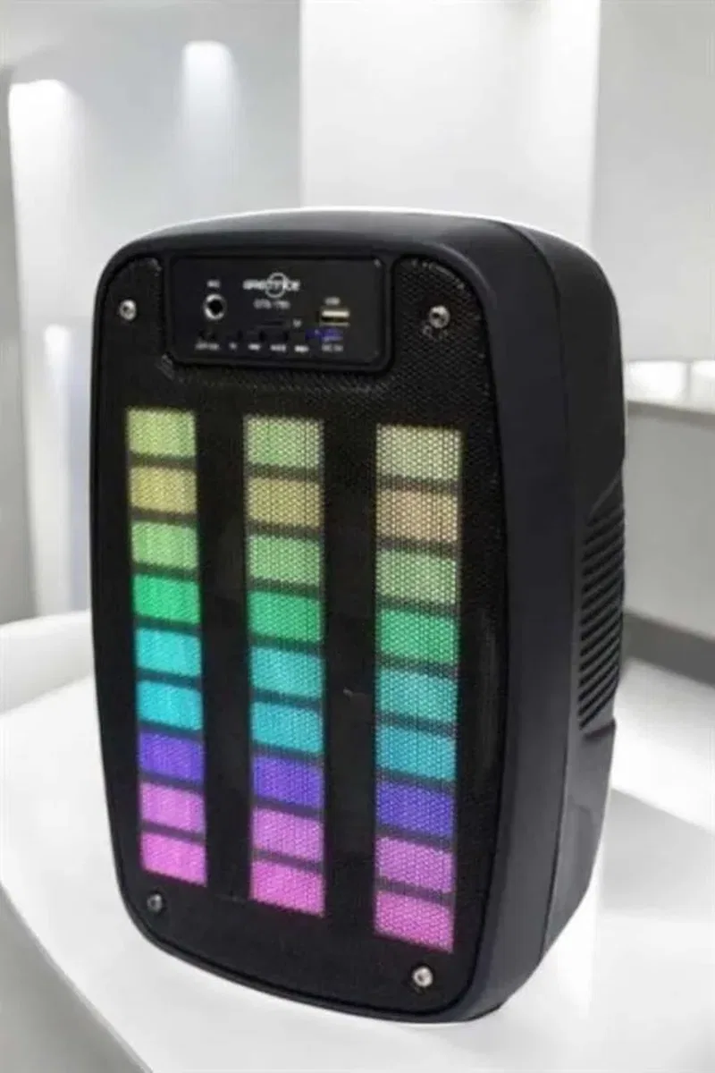 Bluetooth Hoparlör RGB Işıklı USB SD Kart Girişli Taşınabilir görsel 4