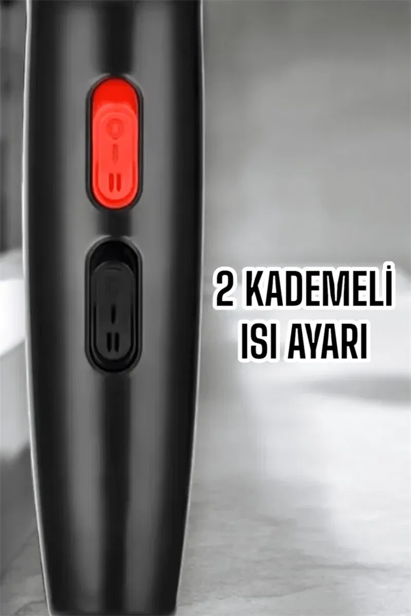 Tüm Saç Tiplerine Uygun, İki Kademeli Hız Ayarlı Fön Makinesi görsel 3