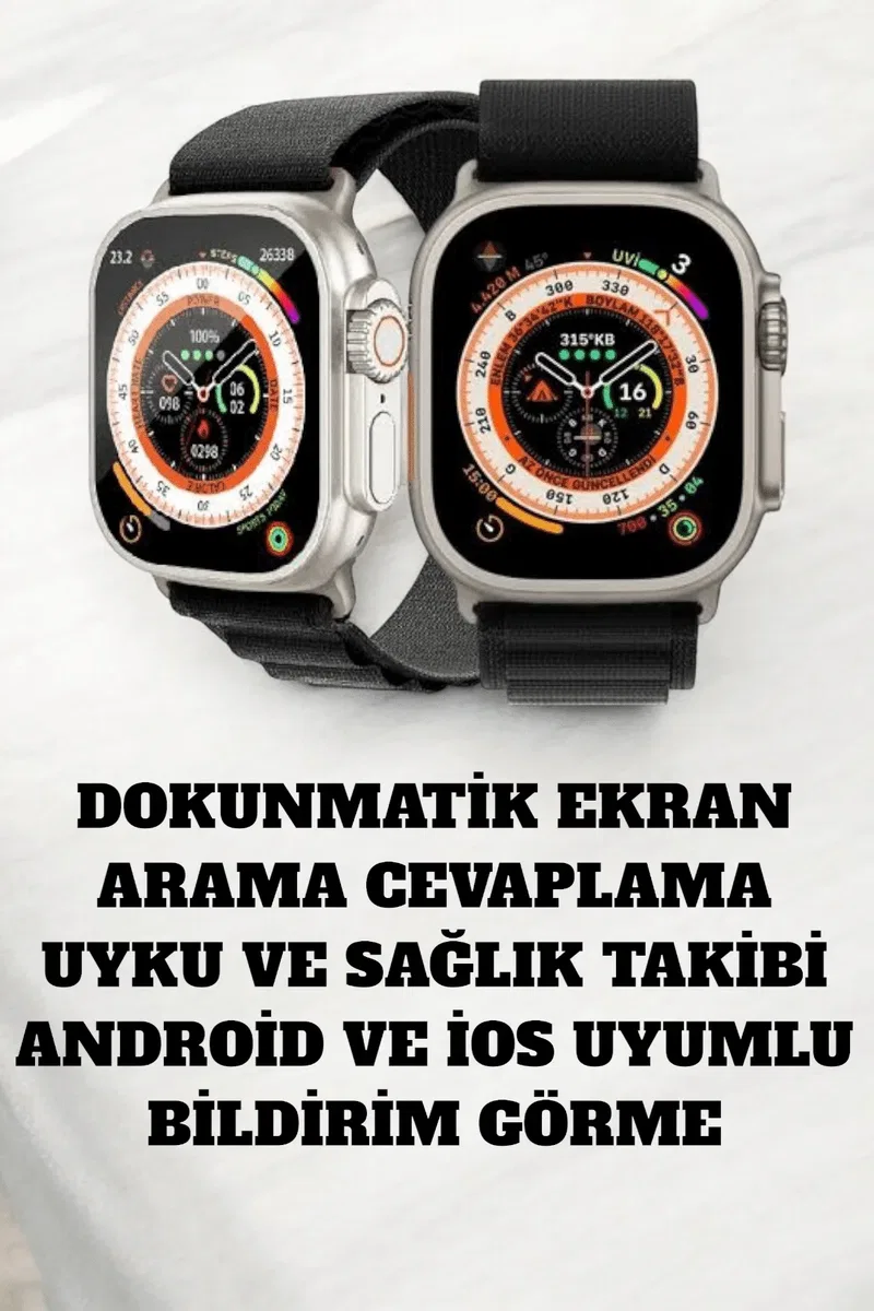 49MM Ekranlı, Kan Basıncı ve Adımsayar Özellikli Bluetooth Akıllı Saat görsel 4