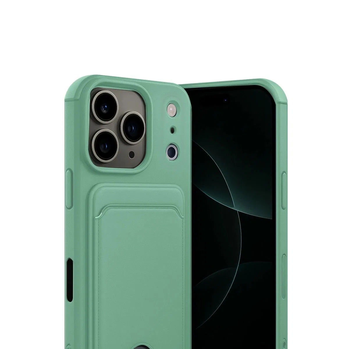 Apple İphone 17 Pro Max Kelvin Kartvizitli Silikon - Açık Yeşil görsel 2