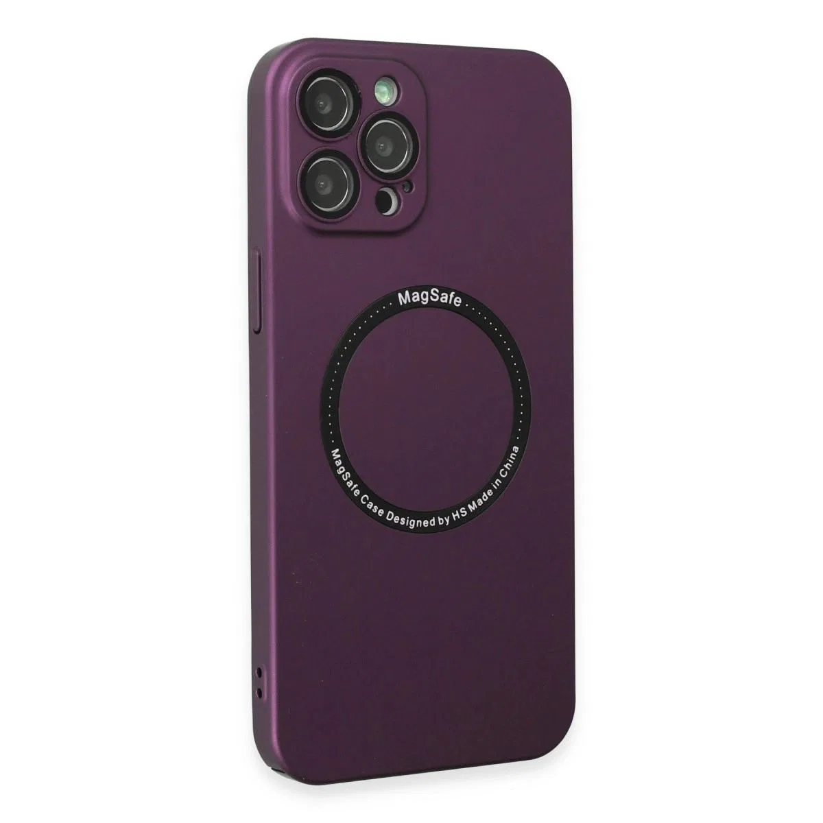 Apple İphone 12 Pro Kılıf Jack Magneticsafe Lens Silikon - Mürdüm görsel 2
