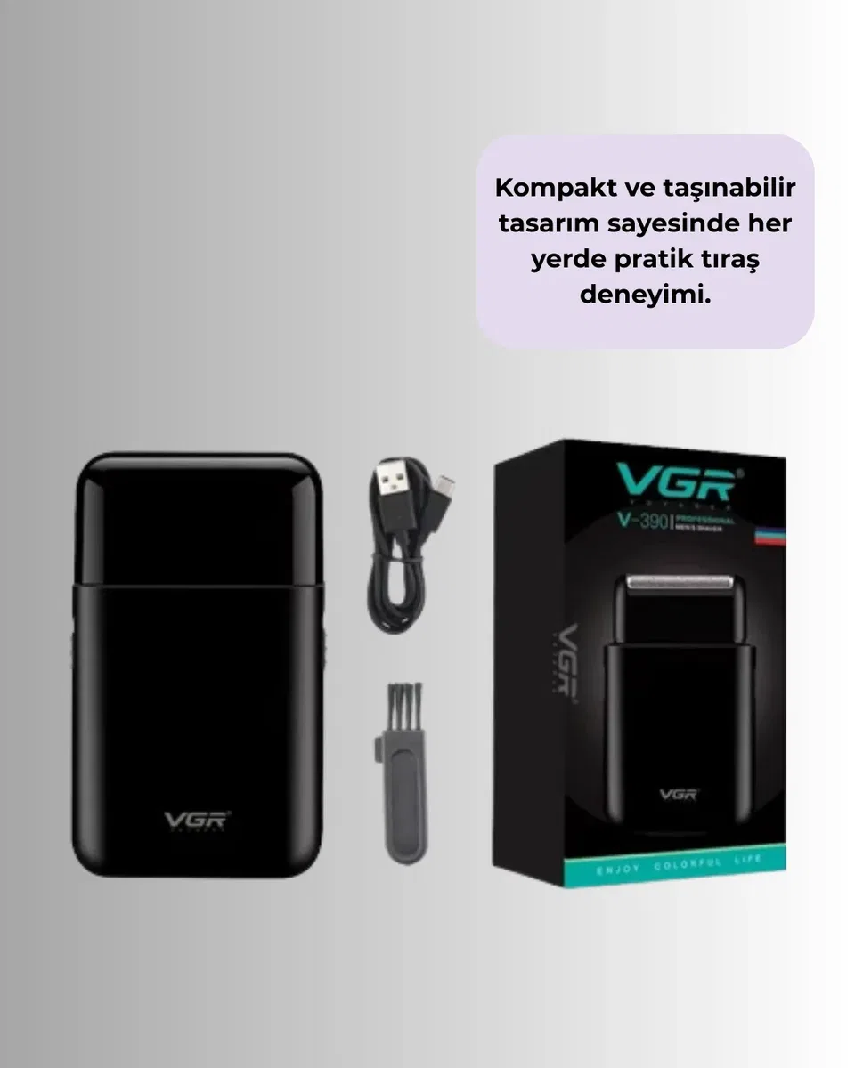 Taşınabilir Mini Elektrikli Tıraş Makinesi | Sessiz ve Güçlü Motor görsel 2