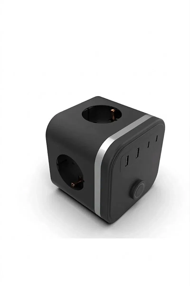 Termal Akım Korumalı Isıya Dayanıklı 3’lü Duvar Tipi Priz 2x Usb 2x Typce 3680 W görsel 3