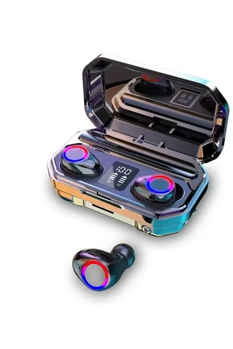 Yeni Nesil Bluetooth Kulaklık Uzun Pil Ömrü El Fenerli Dijital Şarj Göstergeli görsel 5