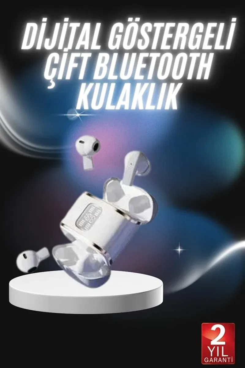 Profesyonel Dijital Göstergeli Düşük Gecikme Bluetooth Kulaklık Çift Kulaklık görsel 2