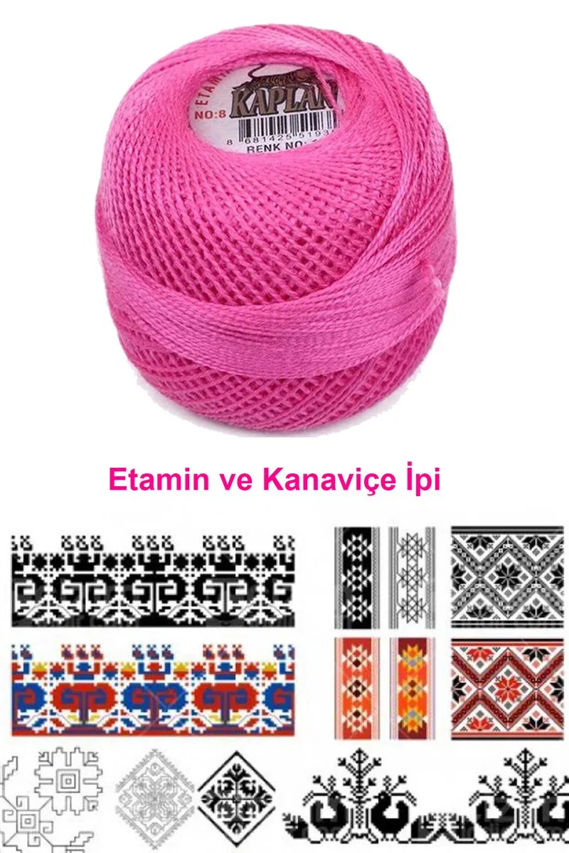 Kaplan Etamin Ve Kanaviçe İpi 8 No Kod/Renk: 111 - Royaleks görsel 2