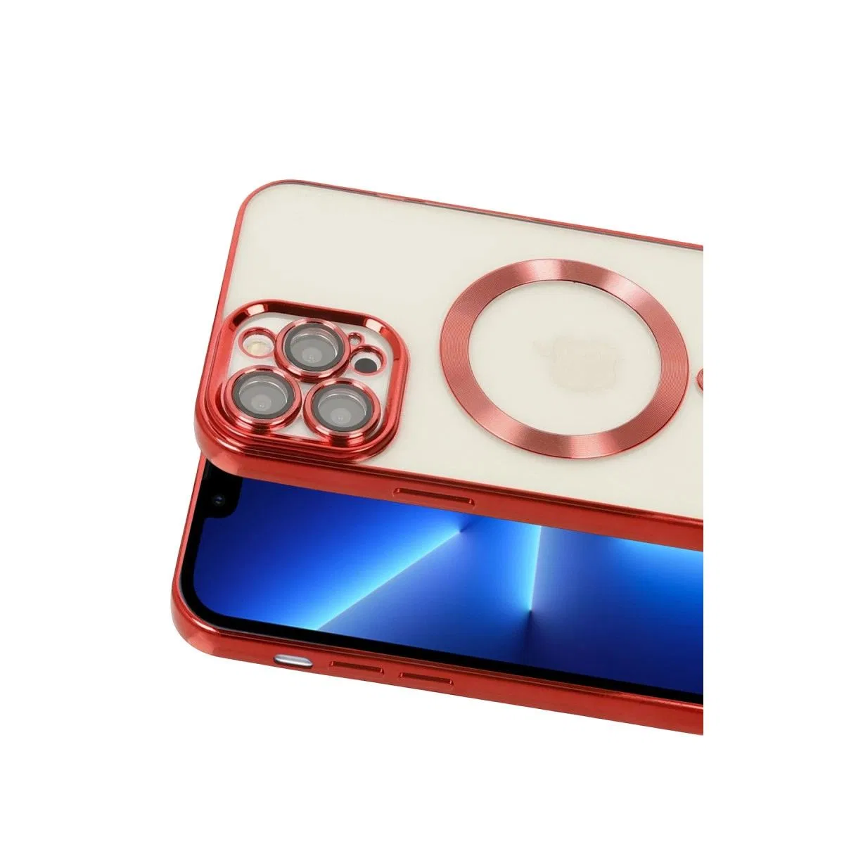 Apple İphone 13 Pro Kılıf Kross Magneticsafe Kapak - Kırmızı görsel 2