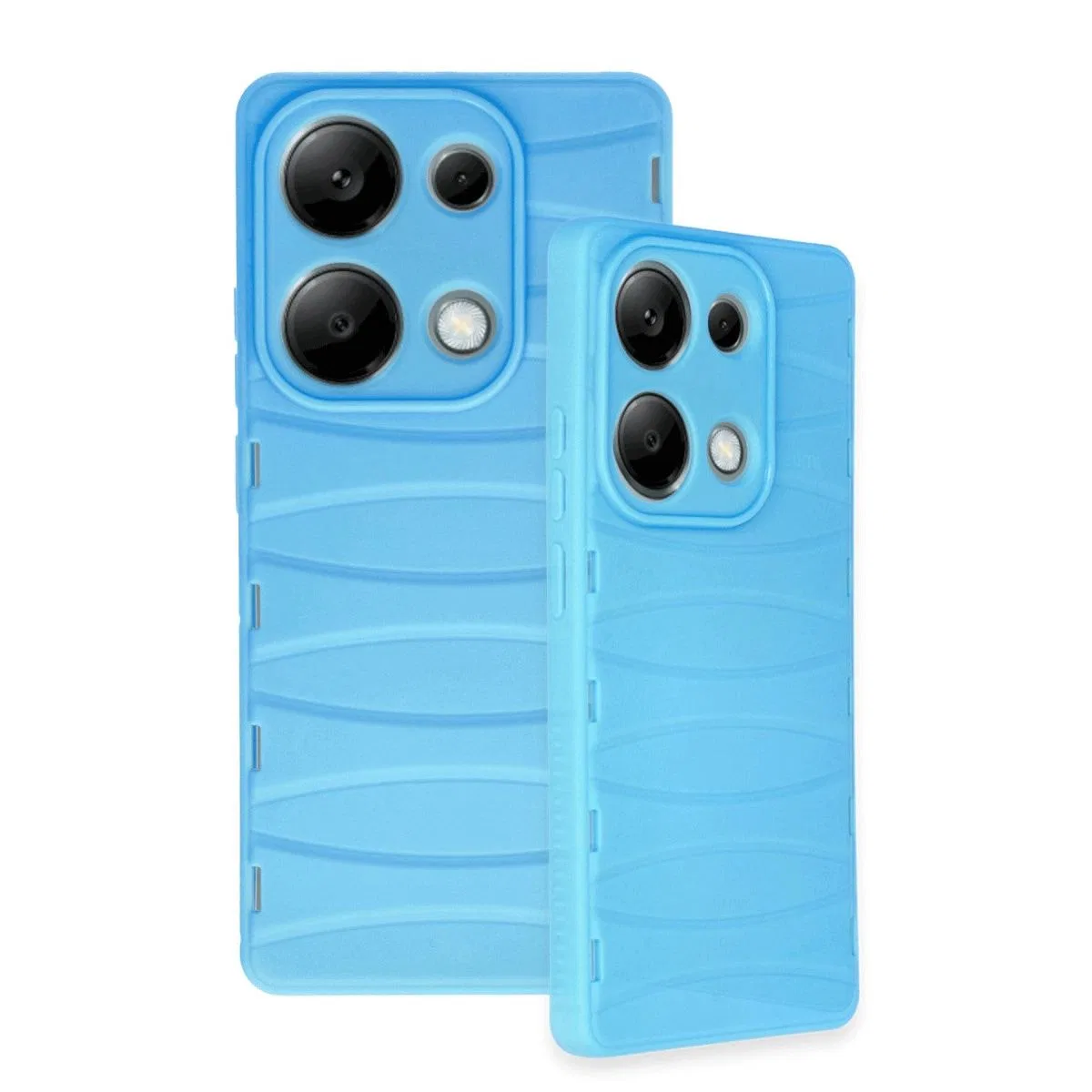 Xiaomi Redmi Note 13 Pro 4g Kılıf Bibercas Silikon Kapak - Mavi görsel 3