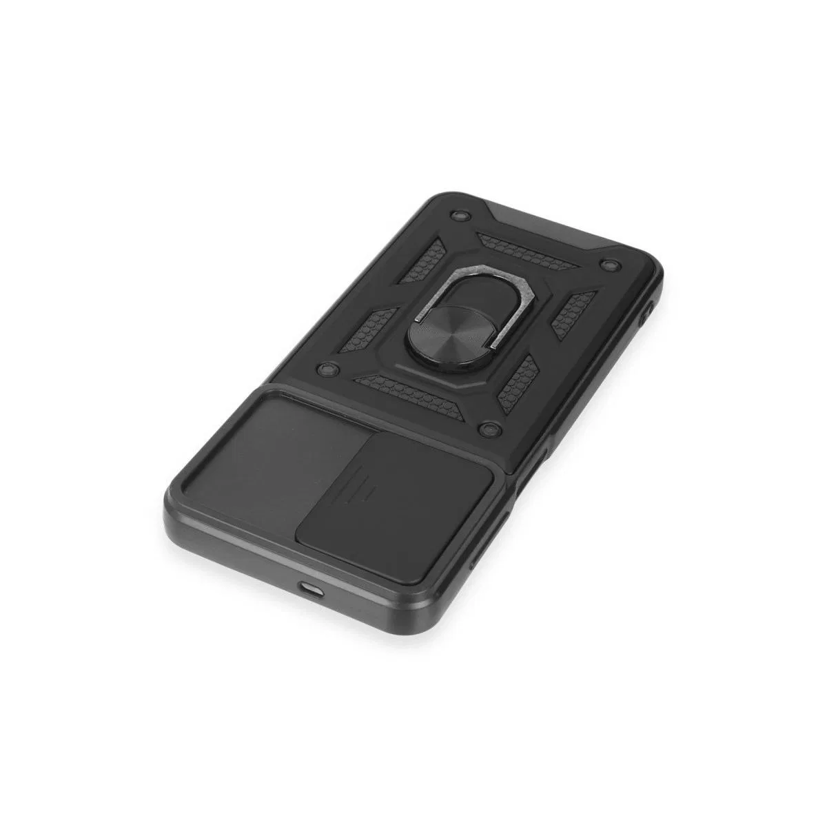 Samsung Galaxy M14 5g Kılıf Pars Lens Yüzüklü Silikon - Siyah görsel 6