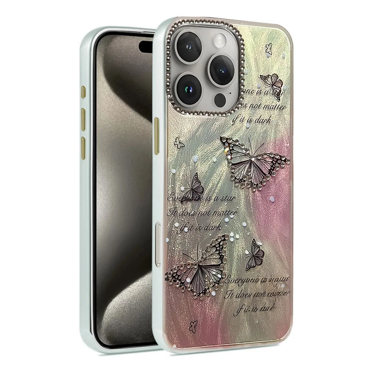Apple İphone 16 Pro Kılıf Blade Aynalı Desenli Kapak - Desen 6