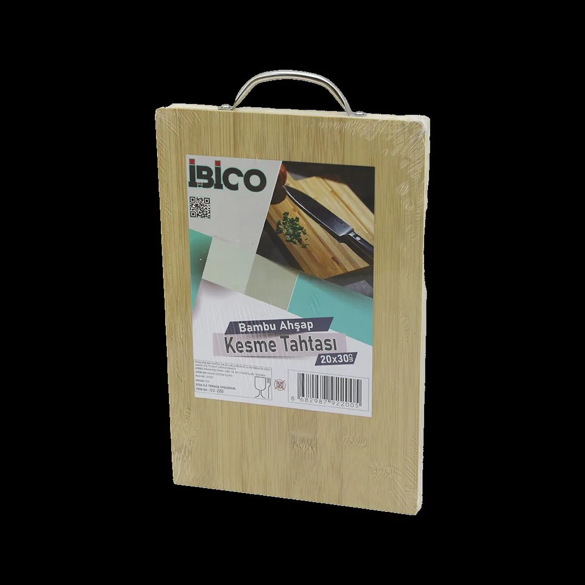 Bambu Kesme Tahtası 20x30x1. 7 cm - Metal Kulplu görsel 2