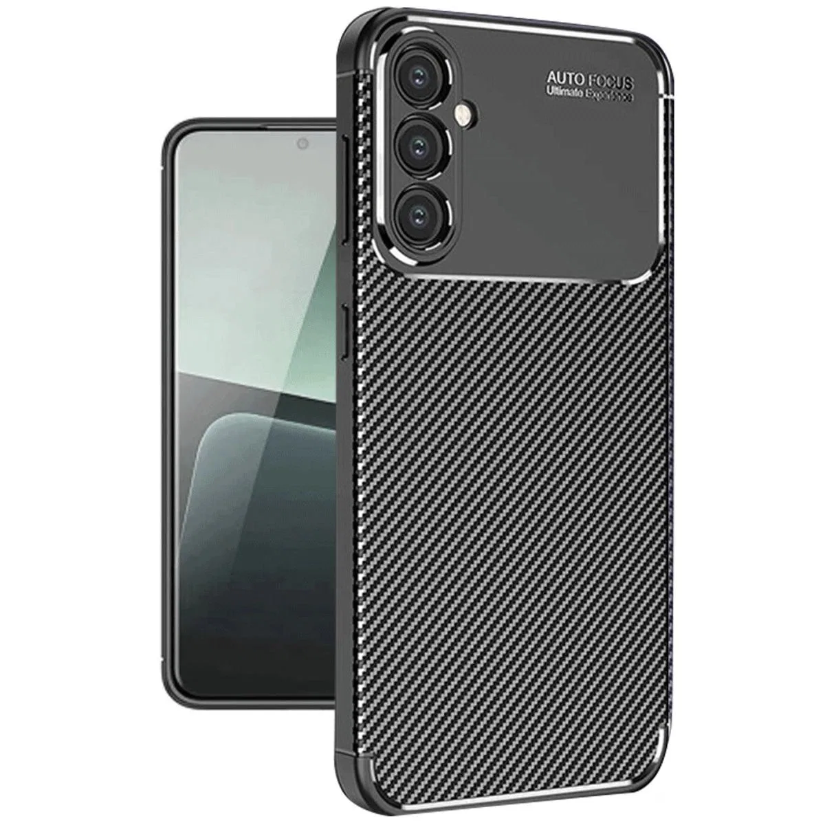 Samsung Galaxy A56 Kılıf Auto Focus Karbon Kapak - Siyah görsel 4