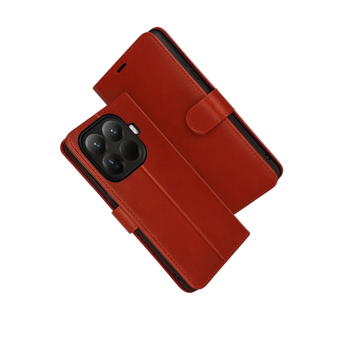 Xiaomi Mi 15t Pro Trend S Plus Kapaklı Kılıf - Kırmızı görsel 2