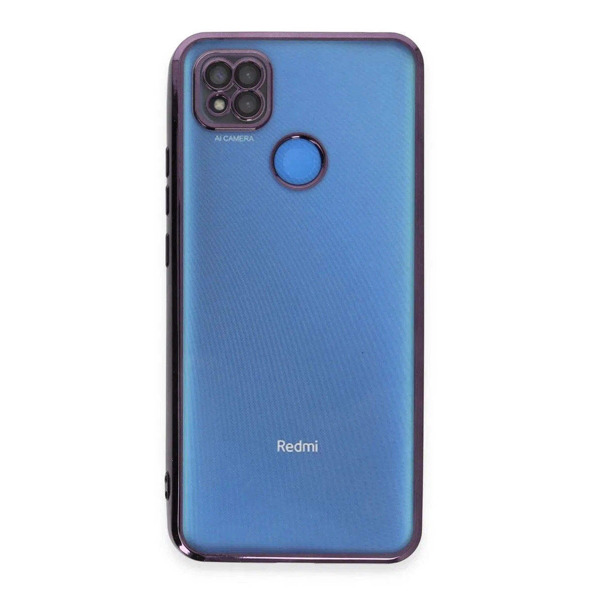 Xiaomi Redmi 9c Kılıf Razer Lensli Silikon - Mor görsel 2