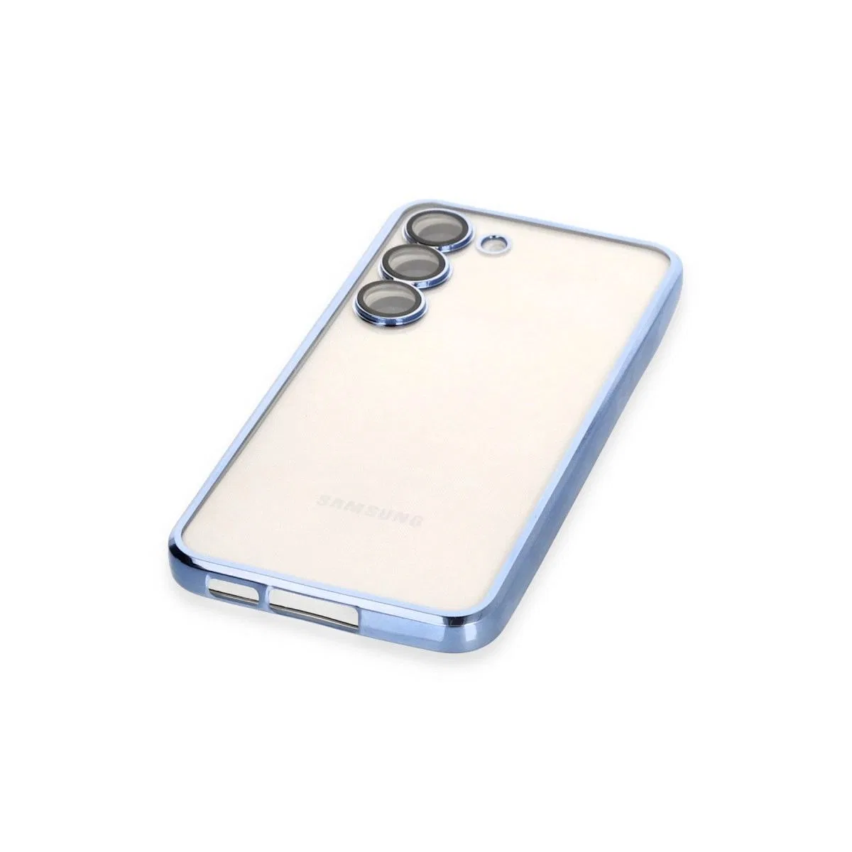 Samsung Galaxy S23 Plus Kılıf Razer Lensli Silikon - Açık Mavi görsel 4