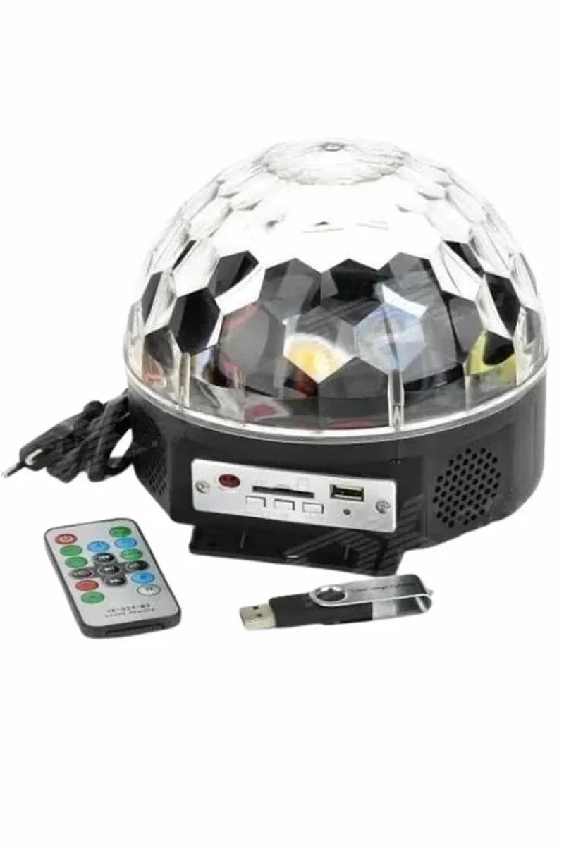 Disko Topu Renkli Işıklı Lazer Parti Bluetooth Bağlantılı Led Küre görsel 4