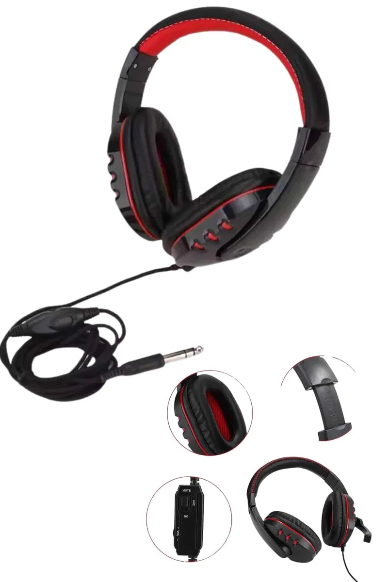 Mikrofonlu Gamer Kulaklık Oyuncu Kulaklığı Yüksek Ses Kaliteli Stereo Yumuşak Yastıklar görsel 5