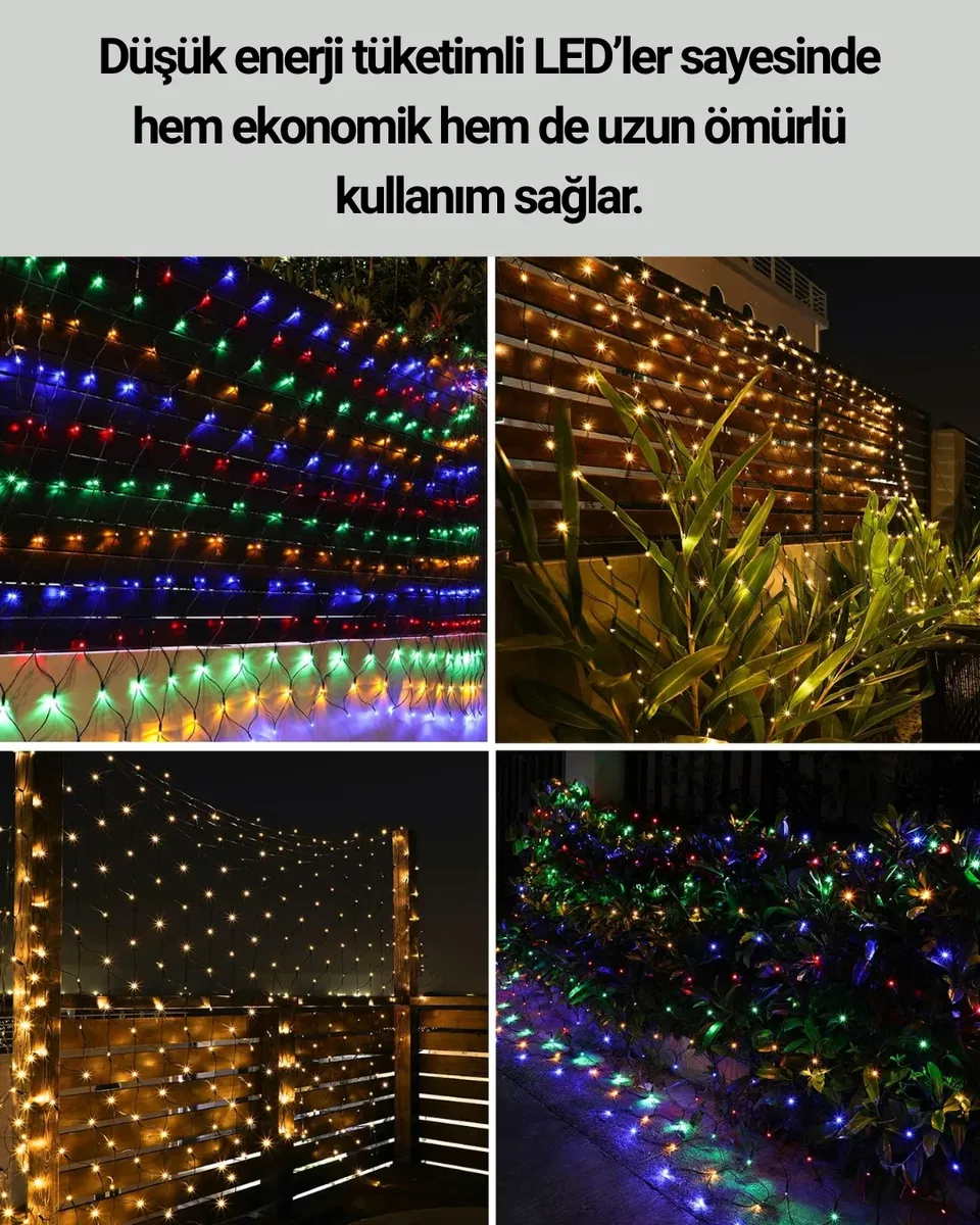 8 Modlu LED Işık Zinciri İç Mekan Dekoratif Aydınlatma Yeni Nesil görsel 3