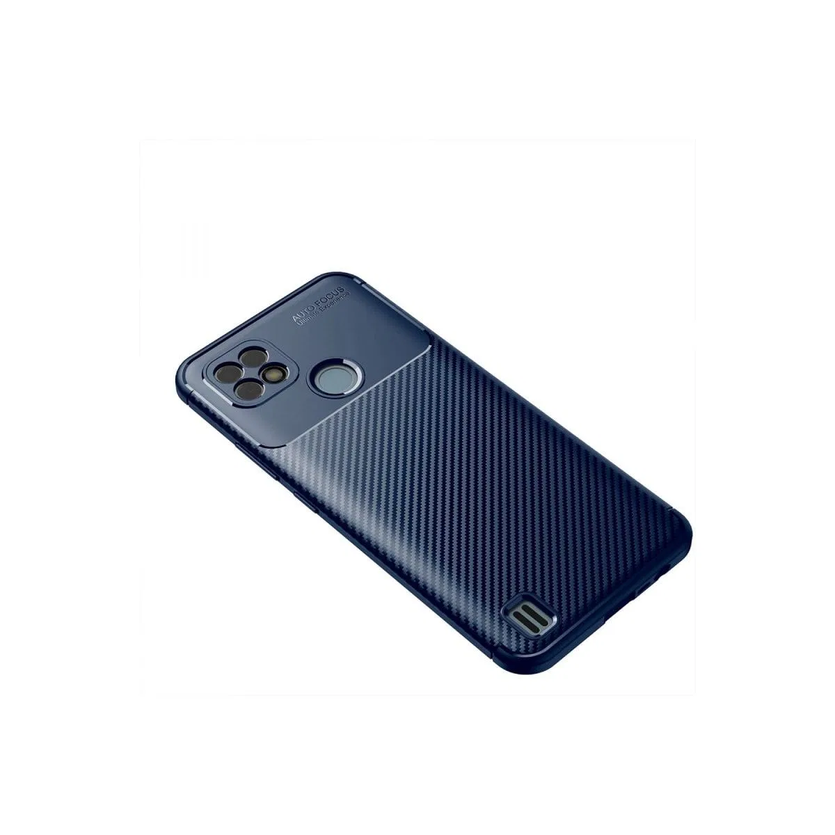 Realme C21 Kılıf Auto Focus Karbon Kapak - Lacivert görsel 2