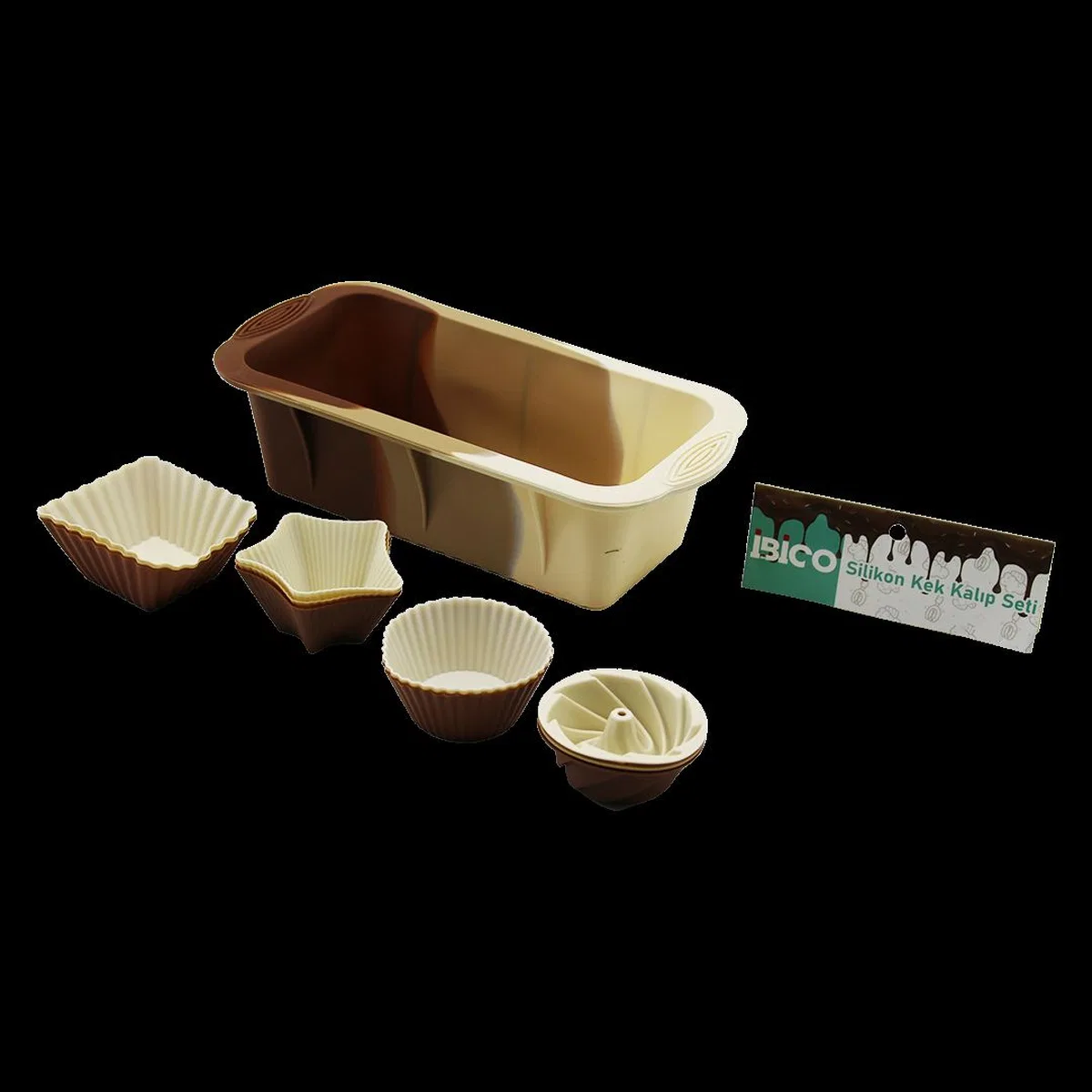 Silikon 13 Parça Muffin ve Baton Kek Kalıp Seti (11. 5x25 cm) görsel 2