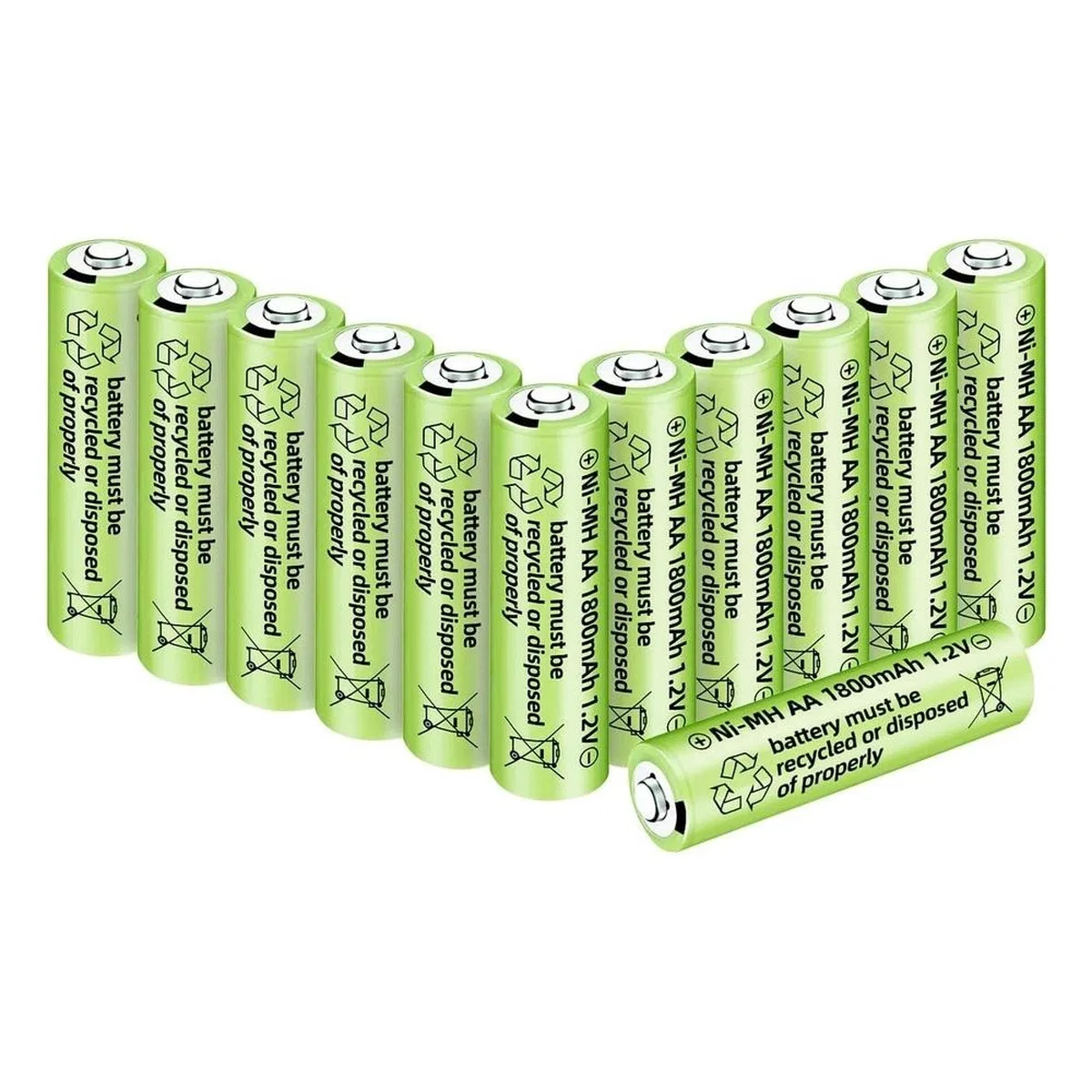 1800 Mah 1. 2v Aa Ni-mh Şarj Edilebilir Pil 12 Adet