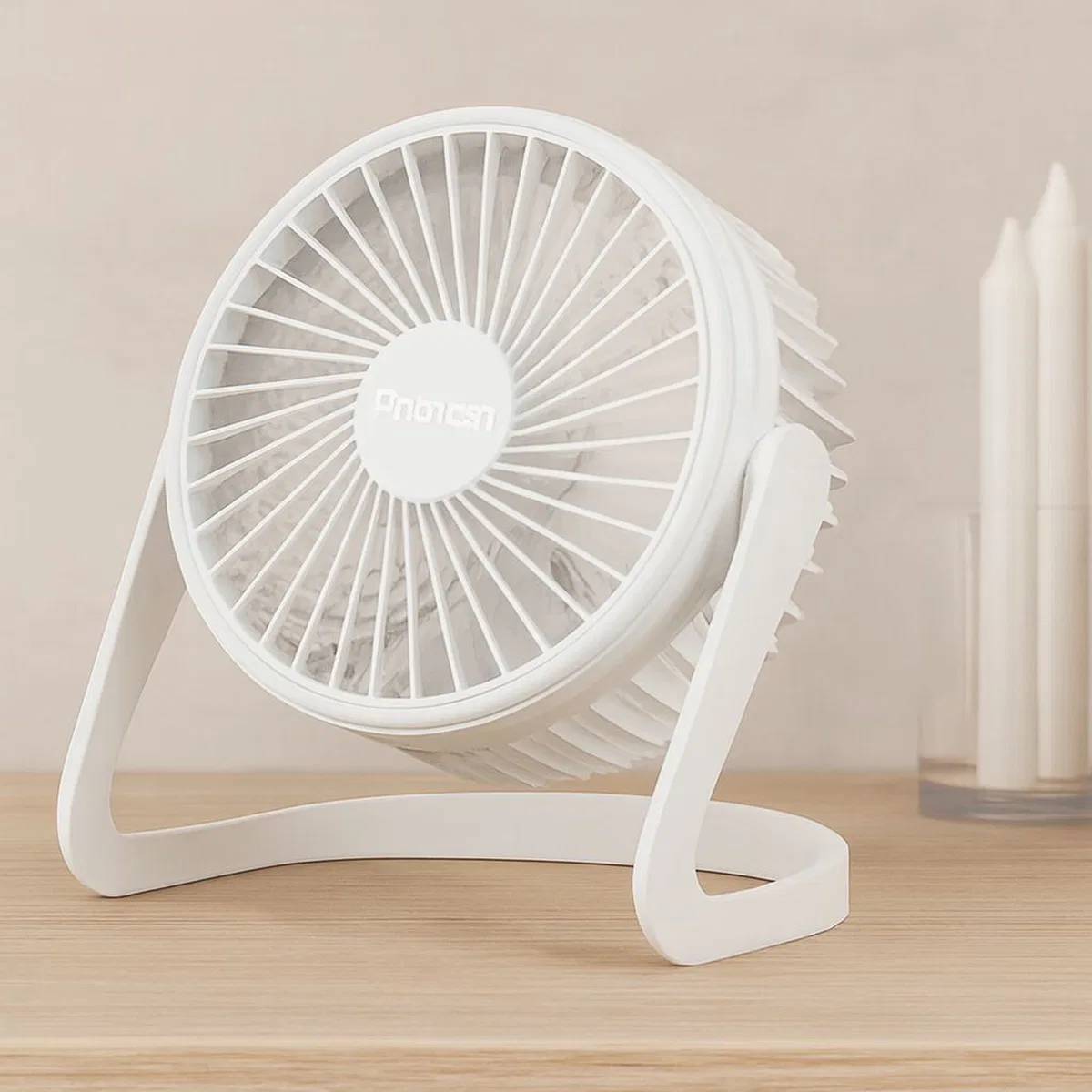 USB Şarjlı Masaüstü Fan 14. 5x14. 1 cm PVC Gövde