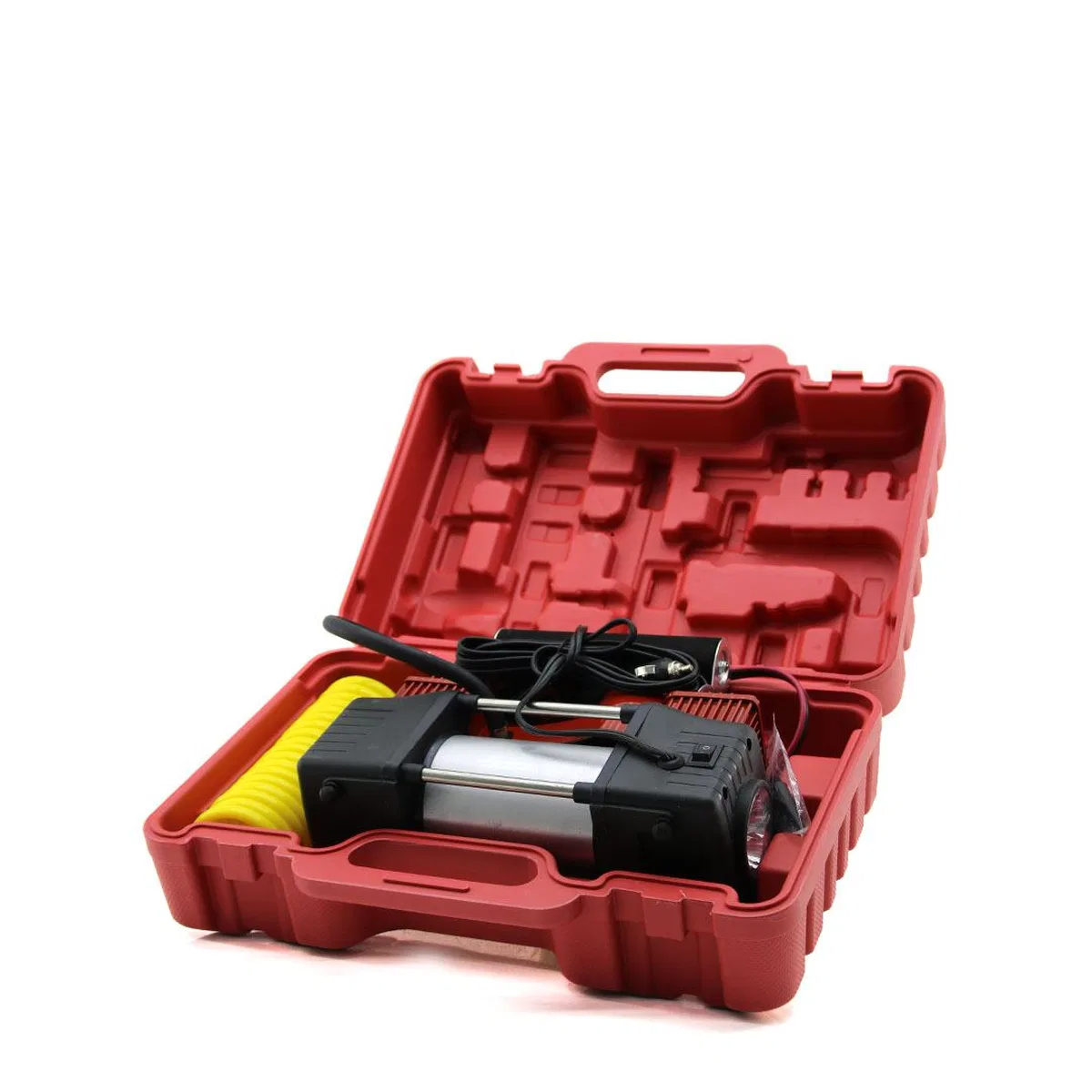 Çift Silindir 12V Oto Hava Kompresörü 150 PSI - Fenerli, Bar Göstergeli görsel 3