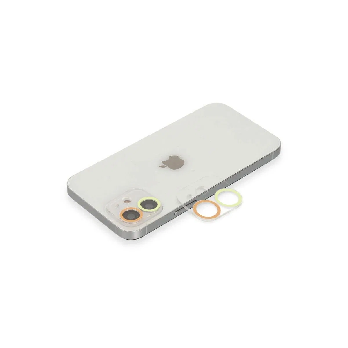 Apple İphone 12 Mini Renkli Kamera Lens Koruma Cam - Sarı-turuncu