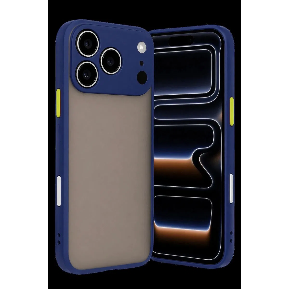 Apple İphone 17 Pro Max Kılıf Montreal Silikon Kapak - Lacivert