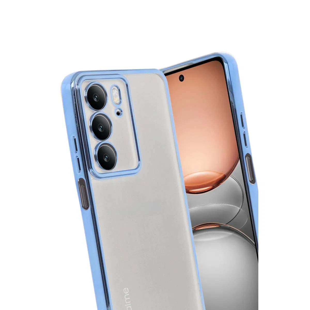 Realme C75 4g Kılıf Razer Lensli Silikon - Açık Mavi görsel 3