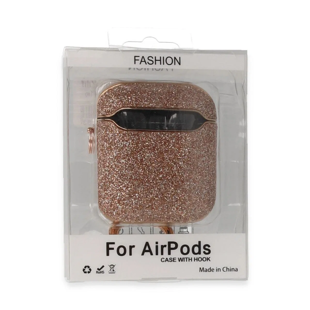 Apple Airpods 2 (2. nesil) Spell Simli Kılıf - Rose Gold