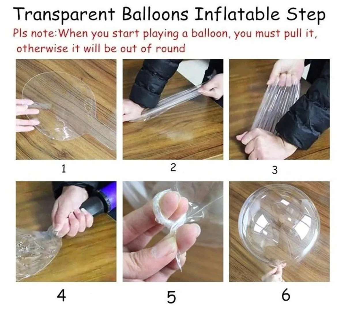 Kırmızı Simli Yuvarlak Şeffaf Balon 24 İnç görsel 3