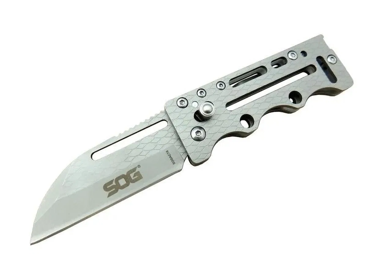 Sog Ac78 Gri Yaprak Kamp Çakı 14, 5 Cm - Metal Sap, Kılıflı