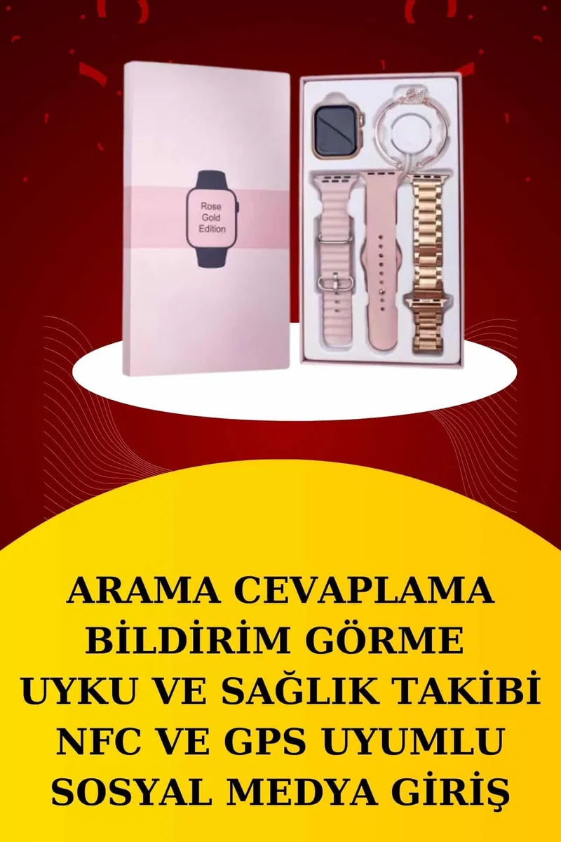 Wireless Şarjlı Akıllı Saat ve Dijital Göstergeli Kablosuz Bluetooth Kulaklık Nabız Ölçer görsel 3