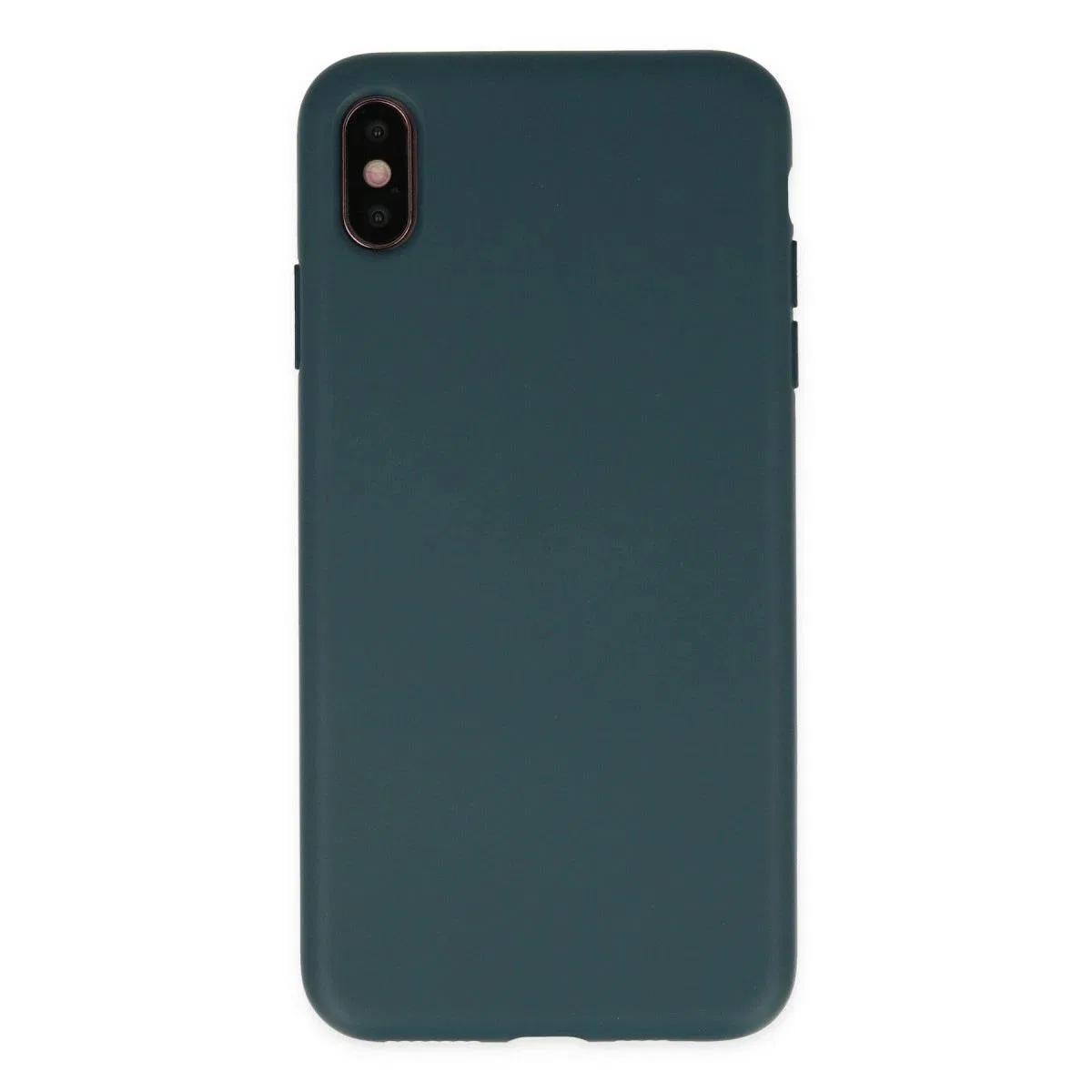 Apple İphone Xs Max Kılıf Nano İçi Kadife Silikon - Koyu Yeşil