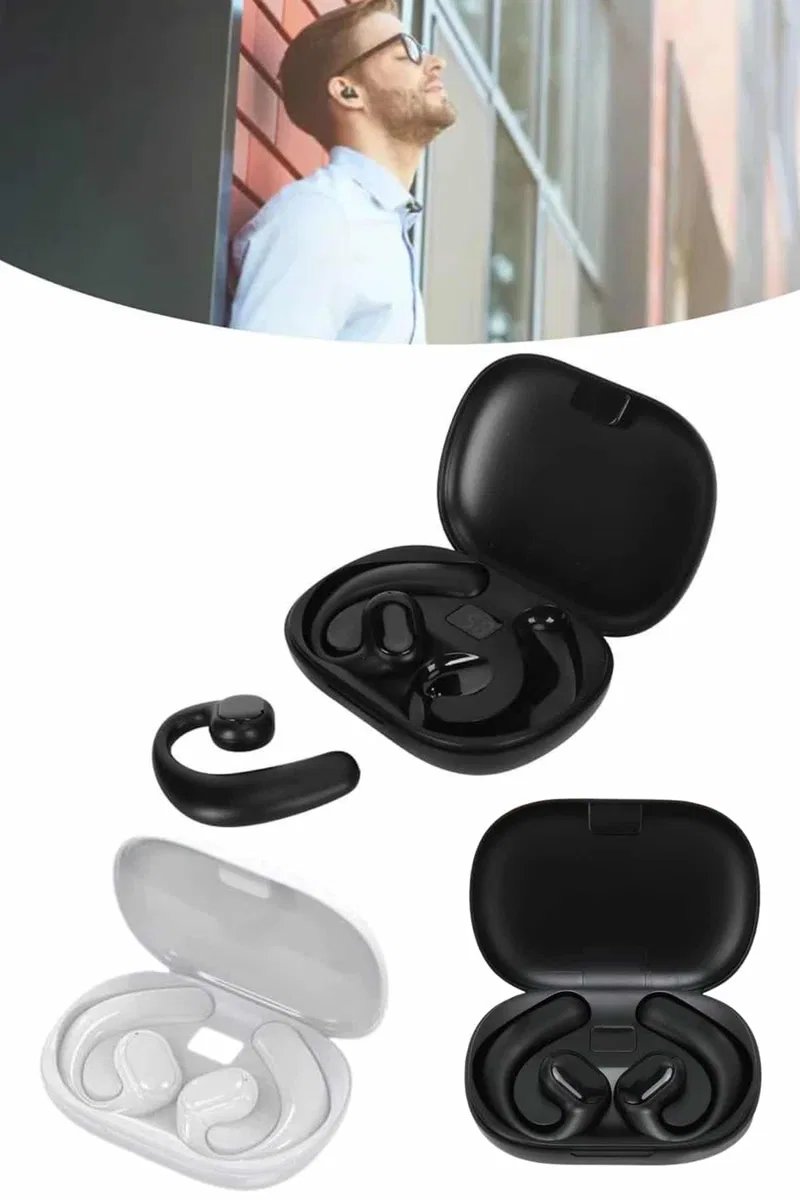Bluetooth Kulaklık Küpeli Uzun Pil Ömrü Yüksek Ses Kaliteli Dijital Göstergeli görsel 3
