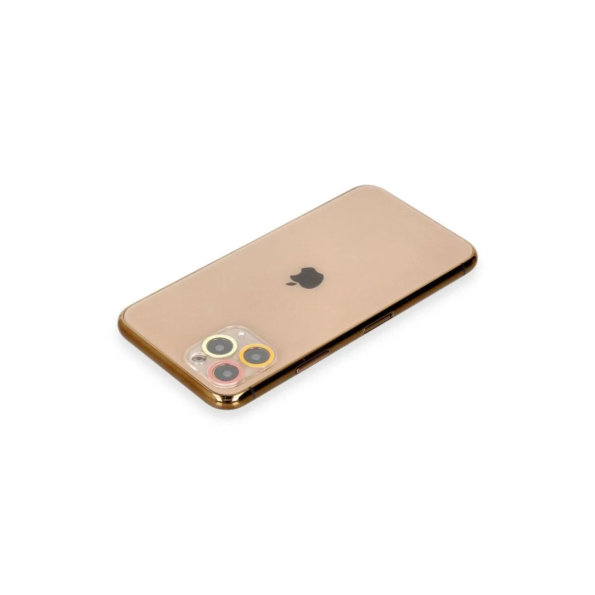 Apple İphone 11 Pro Renkli Kamera Lens Koruma Cam - Turuncu-kırmızı görsel 2